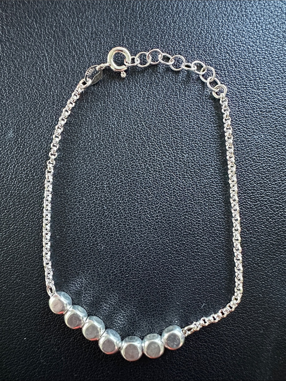 Sterling Silver Large Bead Bracelet